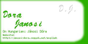 dora janosi business card