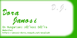 dora janosi business card